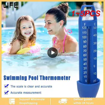 1 ~ 5ШТ Плавающий термометр для бассейна, водяной плавающий термометр, легко считываемый температура в бассейне, спа, горячая ванна, термометр для ванны, прямая поставка