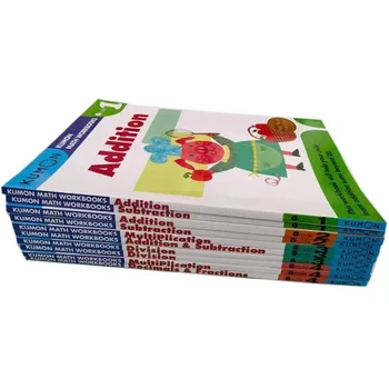 10 Книг Kumon Calculation Math Workbooks Английский Математические задачи, Упражнения, Обучающие книги G1-G4 для детей 6-10 лет Книги