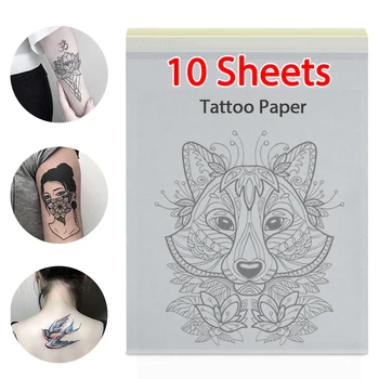 10 Листов бумаги для переноса татуировок, бумага для термопереноса, Копировальная бумага для татуировок, принадлежности для татуировочной машины