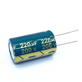 10 шт./лот алюминиевый электролитический конденсатор 220 МКФ 200 В 220 мкФ, размер 18*30 мм 20%