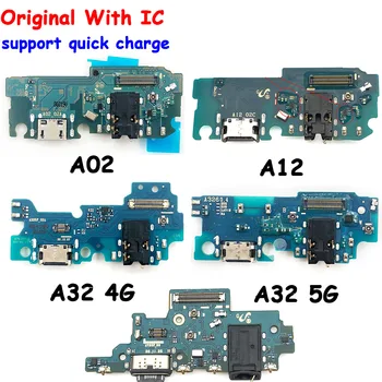 100% Оригинал для Samsung A02 A12 A52 A72 A01 Core A02S A32 4G A52 A72 A53 A13 4G USB Разъем для Зарядки Плата Разъем порта Flex