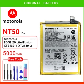 100% Оригинальный Аккумулятор Motorola 5000mAh NT50 Для Motorola EDGE 20 Lite/Fusion XT2139-1/2 Батарейки Для смартфонов С бесплатными инструментами