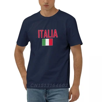 100% Хлопок, Италия, Флаг с буквенным дизайном, Футболки с коротким рукавом, Мужская, женская Одежда Унисекс, футболки, футболки 5XL