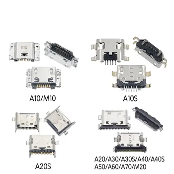 100 Шт. Зарядное Устройство USB Порт Для Зарядки Док-станция Для Samsung A20 A30 A50 A70 A51 A21s A01 A30s A20s A50s A11 A21 A31 A52 A02s A32