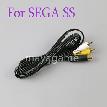 10шт Прочный аудио-Видео AV-кабель 1,8 М 6 футов для Sega SS для Saturn A/V RCA Соединительный шнур Позолоченный разъем