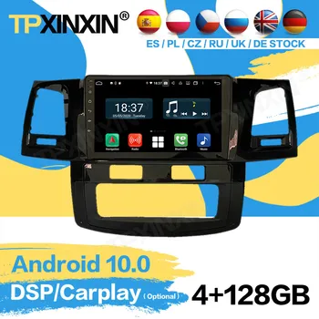128 Г 2Din Автомобильный Радио Стерео Приемник Android 10 Для Toyota Hulix Fortuner 2008 GPS Навигационный Плеер Видеоприемник IPS Головное Устройство