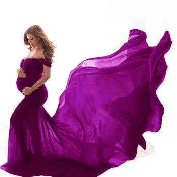 17 Цветов Реквизит для фотосъемки беременных Платье для беременных с открытыми плечами Платья для беременных для женщин Платье для беременных