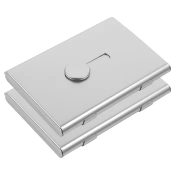 2 шт. коробка для хранения карточек Модный дизайн металл алюминиевый сплав Деньги