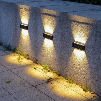 2 шт. солнечный настенный светильник, наружные 20LED солнечные настенные светильники, наружные водонепроницаемые солнечные фонари для сада, уличного пейзажа, декора балкона