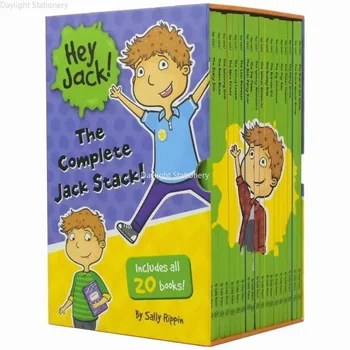 20 шт. / компл. Привет, Джек!Полный набор Джека, английская книжка с картинками, Детская книжка для чтения глав в бриджах, подарочная коробка для детей