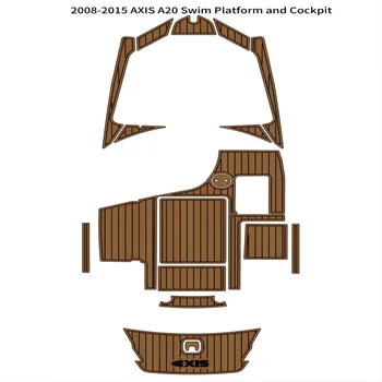 2008-2015 AXIS A20 Платформа для плавания, коврик для кокпита, коврик для пола на палубе из вспененного EVA тикового дерева