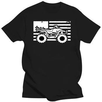 2019 Новая хлопчатобумажная футболка с флагом США ATV Quad, футболка с надписью american quad trail, футболка с надписью atv off road, футболка с песком, футболка в летнем стиле