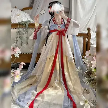 2023 Платье Hanfu Женское Древнекитайское Традиционное платье для косплея, танцевальный костюм, Косплей, костюм для вечеринки в честь Дня рождения, Платье Hanfu для молодых девушек