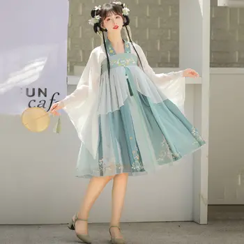 2023 платье ханфу в китайском стиле династии сун женское сказочное повседневное платье ханфу для народных танцев древнее платье принцессы ханфу костюм a260