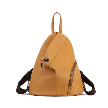 2024 Новые винтажные женские рюкзаки из натуральной кожи Роскошного бренда, женский повседневный рюкзак из натуральной кожи, Дизайнерский студенческий рюкзак