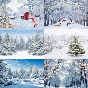 210x150 см Зимний Снежный фон, ткань, Снежинка, Рождественская Елка, Блестящий Белый лес, Фотографии для вечеринок.