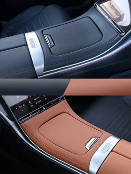 22-24 Для Mercedes Benz новый C-класс C200 C260L C300L GLC кожа замша центральная панель управления декоративные наклейки автомобильные аксессуары