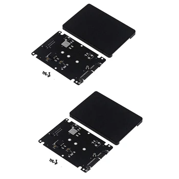 2X M.2 NGFF для 2,5-дюймового SATA SSD/MSATA для адаптера SATA (ключ B для адаптера ПК M2 + M Настольный разъем NGFF)