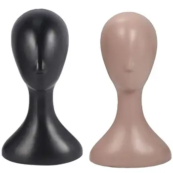 2шт женская голова с высокой пластиковой головкой, парик, женская модель, голова - натуральный и черный