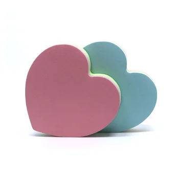 2шт самоклеящихся бумажных заметок в форме сердца, облегченные наклейки для блокнотов (случайный цвет)