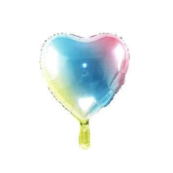 3 шт 18-дюймовый Воздушный шар из алюминиевой фольги, Градиентная Звезда, Сердце Любви, Фольгированный шар, Радужный Балон, Украшение для вечеринки в честь Дня рождения ребенка