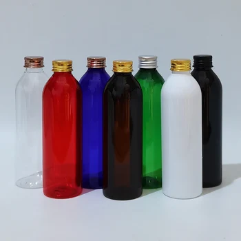 30шт белая упаковочная бутылка объемом 250 мл с алюминиевой крышкой Бутылка для образцов, ПЭТ Пластиковая бутылка для упаковки жидкости для ухода за кожей