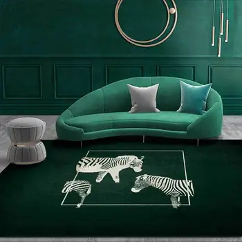 3D ковры с изображением тигра, мягкий ворсистый ковер в форме животного, Прикроватные плюшевые коврики для детской комнаты, нескользящий впитывающий коврик для кухни и ванной комнаты