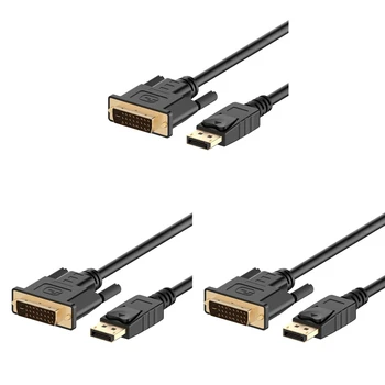 3X кабель Displayport (DP) - DVI, позолоченный, 6 футов