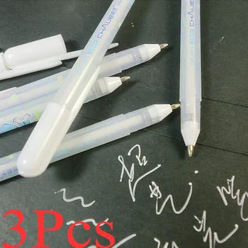3шт 0,8 мм Белые чернила Цветной Фотоальбом Гелевая ручка Канцелярские Принадлежности Офисное Обучение Милая ручка Унисекс Ручка