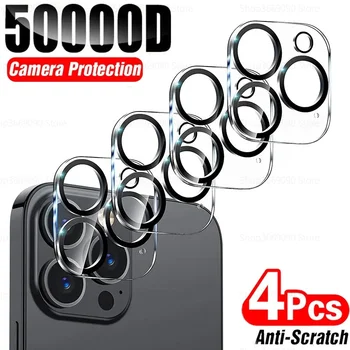 4шт Защитное стекло с полным покрытием для Iphone 15 Pro Max Plus 15Pro Защита камеры iphone15 Pro Max Прозрачная защита объектива