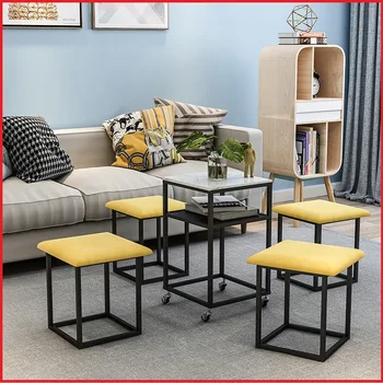 5 в 1 Диван-табурет, мебель для гостиной, домашний Кубик Рубика, комбинированный складной табурет, утюг, Многофункциональные табуреты для хранения, стул, стол