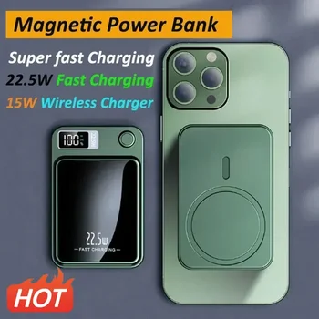 50000mAh Power Bank для Macsafe Магнитная сверхбыстрая зарядка Qi Беспроводное зарядное устройство Powerbank для iPhone 15 14 13 Samsung Xiaomi