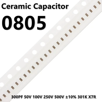 (50шт) Керамические конденсаторы 0805 300PF 50V 100V ±10% 301K X7R 2012 SMD