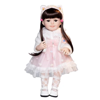55 см Кукла Реборн Дорис Имитация младенца силиконовая кукла реборн во все тело, Очищаемая Кукла, Игрушка для девочек, настоящие Детские куклы в подарок