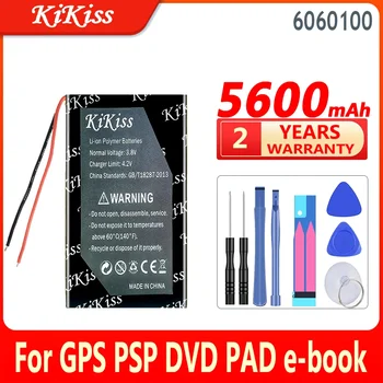 5600 мАч KiKiss Аккумулятор Высокой Емкости 6060100 Для GPS Оборудование PSP DVD PAD электронная книга планшетный ПК power bank Digital Bateria