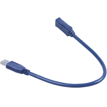 6X Синий разъем USB 3.0 от мужчины к мужчине F/M Тип A Удлинительный кабель 30 см