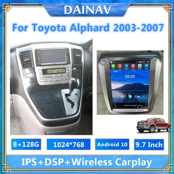 8 + 128 ГБ Экран Tesla Автомобильный Радиоприемник для Toyota Alphard 2002 2003 2004 2005 2006 2007 Автомобильный стерео аудио мультимедийный плеер gps carplay