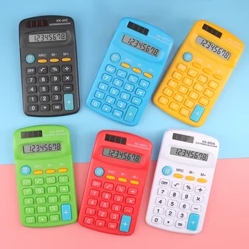 8-значный Калькулятор Настольный финансовый инструмент с батарейным питанием 6-цветной Мини-электронный Карманный калькулятор с 8 цифрами Студенческий Калькулятор Подарок