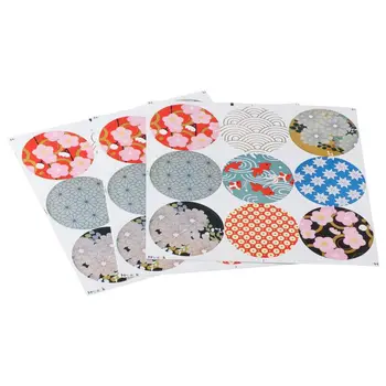 90ШТ Уплотнения для конвертов в японском стиле, свадебные самоклеящиеся, 10 листов упаковочных этикеток, 9 рисунков, Подарочные коробки, наклейки
