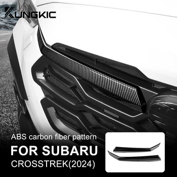 ABS Для Subaru Crosstrek 2024 Impreza 2024 Наклейка С Рисунком Из Углеродного Волокна В Стиле Головы Автомобиля Передний Капот Логотип Торговой Марки Решетка Радиатора