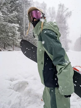 AIRPOSE-водонепроницаемые лыжные куртки для мужчин и женщин, уличные, Зимние, дышащие, мужские, женские лыжные куртки, куртки для сноуборда