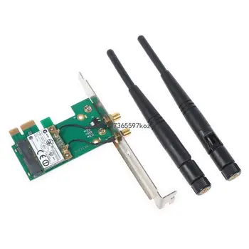 AR9287 Настольный Wlan Беспроводной Wifi PCIE Card Адаптер PCI 300M с двойной антенной