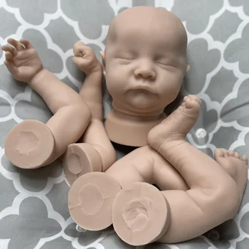 Attyi 45 см Полностью твердые силиконовые наборы кукол Реборн Sleeping Levi Baby Doll DIY неокрашенные наборы кукол для новорожденных