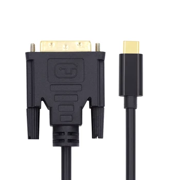 Cablecc USB 3.1 Порты дисплея монитора 1080P 60hz Кабель Штекерный тип C Источник USB-C к DVI/VGA для ноутбука 1.8 М