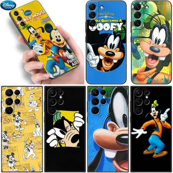 Disney Goofy Черный Чехол Для Телефона Samsung Galaxy S22 S21 Ultra S20 FE S8 S9 S10E S10 Plus S10 Lite S7 Edge 5G Мягкая Обложка