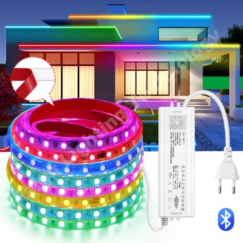Dreamcolor RGBIC Led Strip Light 220V 60LEDs/m Клейкая Гибкая Светодиодная Лента RGB Dimmable 5050 Водонепроницаемая Смарт-Bluetooth Led Веревка