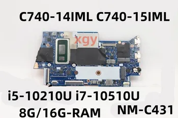 FYG41 NM-C431 Для Lenovo Yoga C740-14IML C740-15IML Материнская плата ноутбука С процессором Core i5-10210U i7-10510U 8G/16G-RAM 100% Тест В порядке