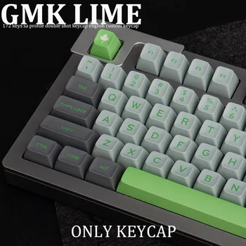 GMK Lime 172 Keys Double Shot Keycap SA Профиль Английский Пользовательские Колпачки Для Механической Клавиатуры 61/64/68/75/84/87/96/980/100/104