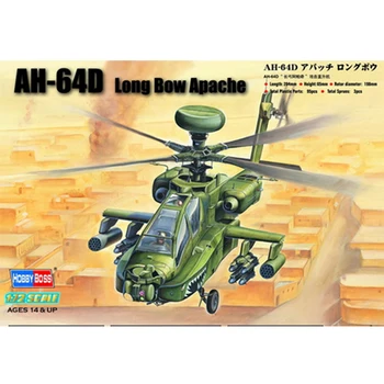 Hobbyboss 87219 1/72 US AH-64D Apache Longbow Вооруженный Вертолет Военная Коллекционная Игрушка Пластиковая Сборка Строительная Модель Комплект