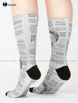 Jordan-Peterson - Носки с множеством цитат, велосипедные носки, мультяшные удобные носки для уличного скейтбординга для лучших девушек, Подарочные носки на заказ